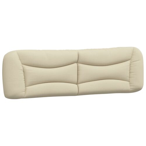vidaXL Coussin de tête de lit crème 180 cm tissu