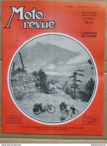 Moto Revue N 1071 Carenage En Course 9 Février 1952