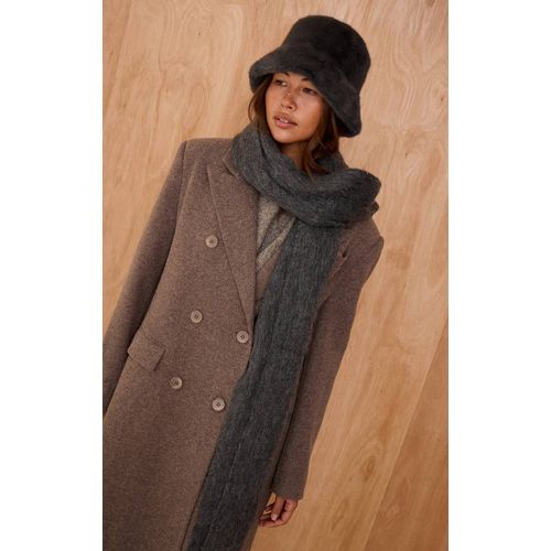 Bob Gris Anthracite En Fausse Fourrure, Noir