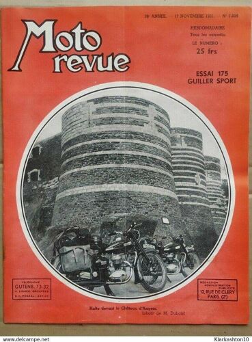 Moto Revue N 1059 Essai 175 Guiller Sport 17 Novembre 1951