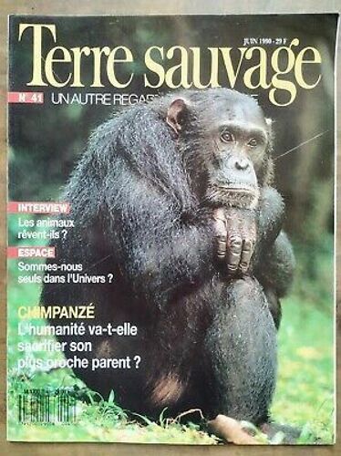 Terre Sauvage N41 Juin 1990 Chimpanzé