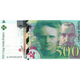 Billet De 500 Francs Pierre Et Marie Curie 1994 F 76-01 Spl/Neuf