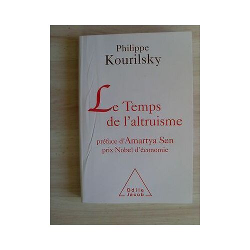 Le Temps De L'altruisme Préface Amartya Sen