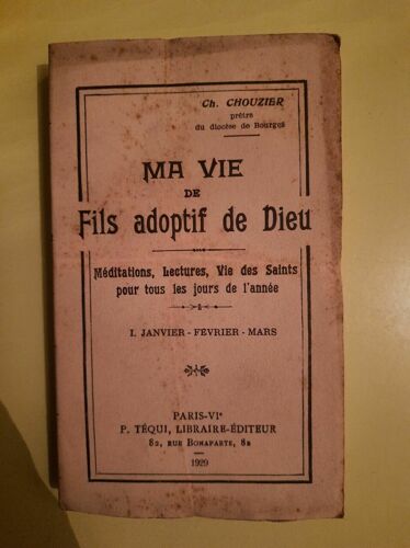 Ch Chouzier Ma Vie De Fils Adoptif De Dieu N I P