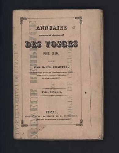 Annuaire Statistique Et Administratif Des Vosges Pour