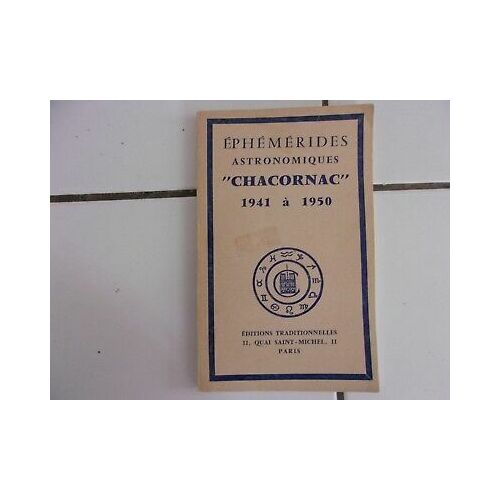 Ephémérides Astronomiques Chacornac 1941 À 1950
