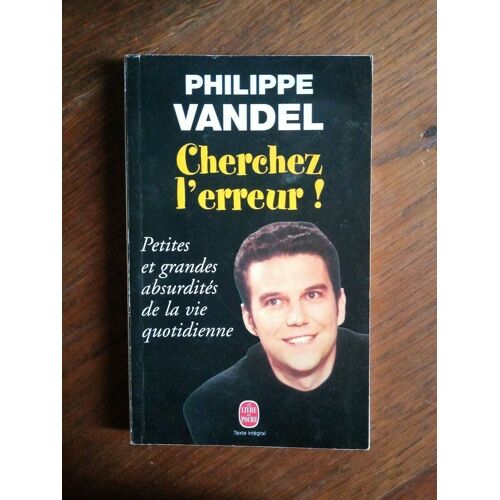Cherchez L'erreur Le Livre De Poche