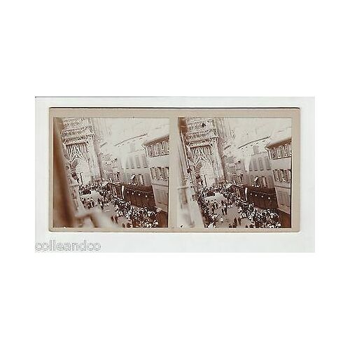 Vue Stéréoscopique Stéréo 67 Strasbourg La Rue Mercière Cathédrale