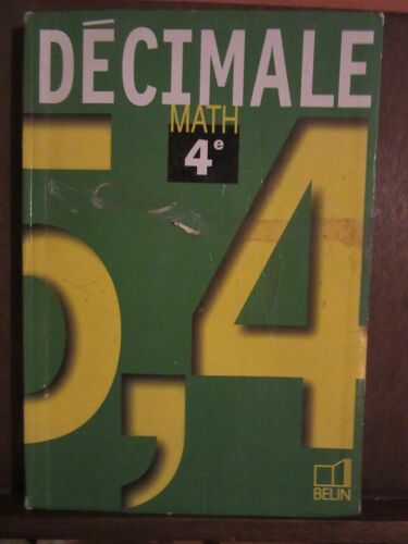 Décimale Math 4e Belin