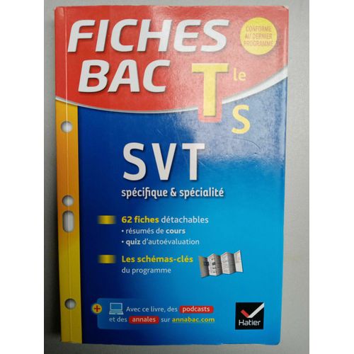 Fiches Bac Svt Spécifique Et Spécialité Hatier