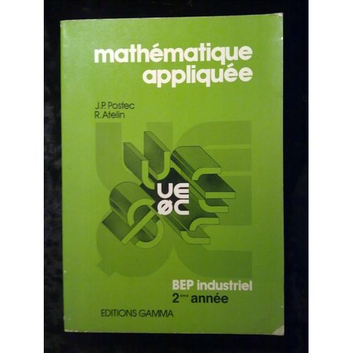 Decreton Poret Mathématique Appliquée 2è Année Bep Industriels Gamma