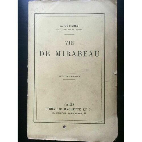 A Mézières Vie De Mirabeau Hachette