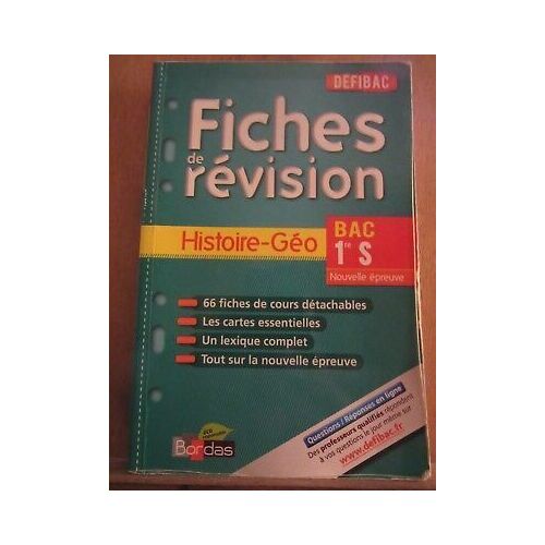 Fiches De Révision Histoire Géo Bac 1re S Défibac