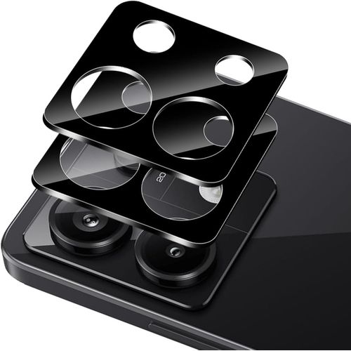 Cauc-2 Pièces Protection Objectif Caméra Arrière Pour Xiaomi Redmi Note 13 Pro 5g - [Noir], 9h Dureté Ultra Résistant Anti-Rayures Verre Trempé Caméra Film, Ultra Hd Sans Bulles Vitre Protecteur
