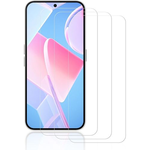 CAUC-Vitre Protection pour Nothing Phone 3a Verre Trempé, 3 Pièces écran Protection [Dureté 9H][HD Claire][Sans Bulless][Anti Rayures] Screen Protector