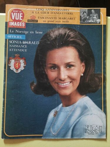 Point De Vue Images Du Monde N 1143 Sonia Harald 19 Juin 1970