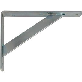 CAUC-- Équerre d'étagère murale - Console pour étagère - Support étagère en Acier - Coleur: Zingué - Dimensions: 300 x 225 - Poids max.: 260 kg