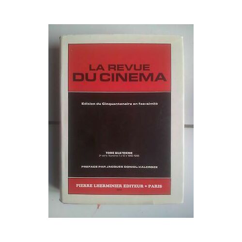 Reliure La Revue Du Cinéma Edition Du Cinquantenaire Tome Quatrième 4