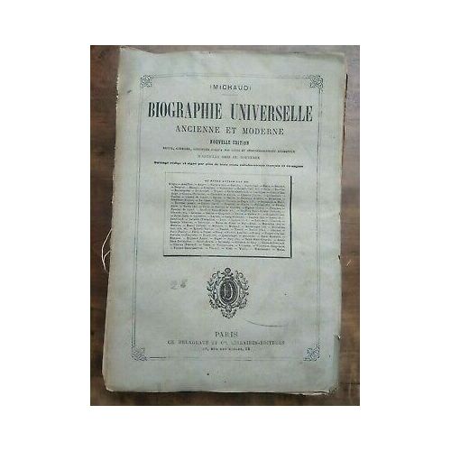Biographie Universelle - Ancienne Et Moderne Tome 28 Et Cie