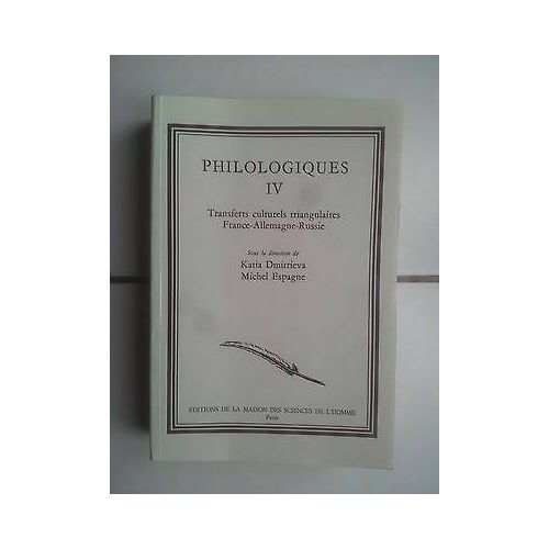 Philologiques Iv 4 Transferts Culturels France Allemagne Russie Dmitrieva
