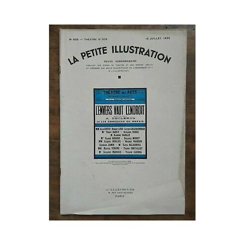 La Petite Illustration Nº 633 Thêatre N328 15 Juillet 1933