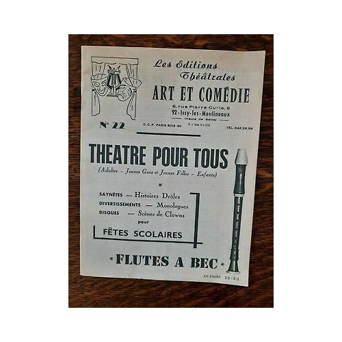 Les Editions Théâtrales N22 Art Et Comédie - Theatre Pour Tours