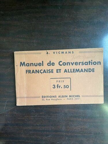 A Vicmas - Manuel De Conversation Française Et Allemande