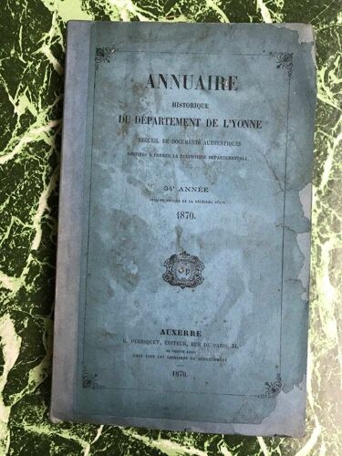 Annuaire Historique Du 34e Annee