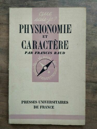 Que Sais Je Physionomie Et Caractère Presses U De France