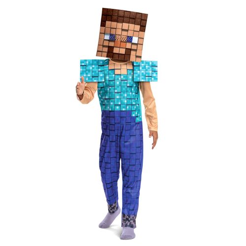 Déguisement Steve Minecraft Basique Enfant - Taille: 7 - 8 Ans (124 - 136 Cm)