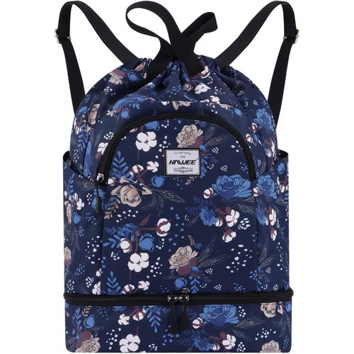 CAUC-Étanche Sac à Dos à Cordon Grand Sacs de Sport à Cordon de Serrage Sac à Dos Unisexe pour Femme Hommes Voyage Vie Quotidienne Plein Air Yoga Natation Plage, L, Coton