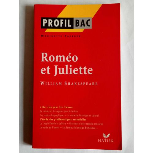 Marinette Faerber Roméo Et Juliette Profil Bac Hatier