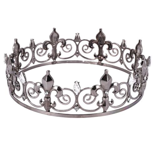 Couronne Gothique Complète - Couronnes Et Diadèmes En Métal Pour Et Garçons, Chapeaux De Fête Du Prince Gothique, Déguisement D'halloween