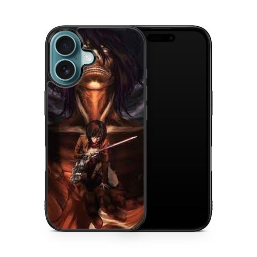 Coque De Téléphone Pour Iphone 16 Attaque Des Titans Manga Japonnais Dessin Animé Ref 725