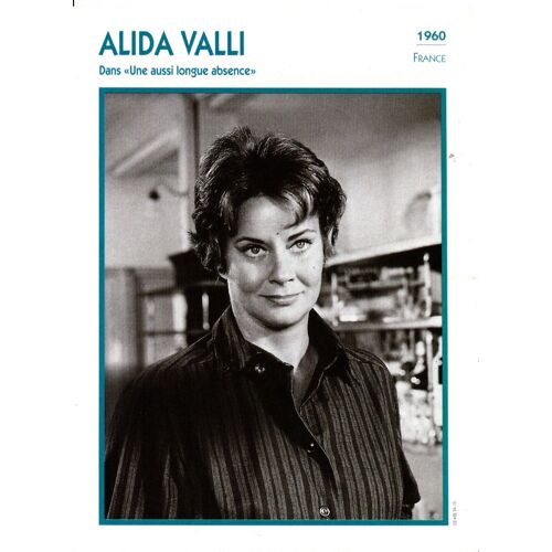 Fiche Portrait De Star Alida Valli