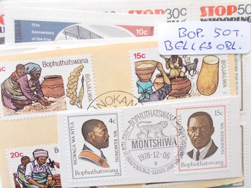 Bophuthatswana 50 Timbres En Belles Oblitérations