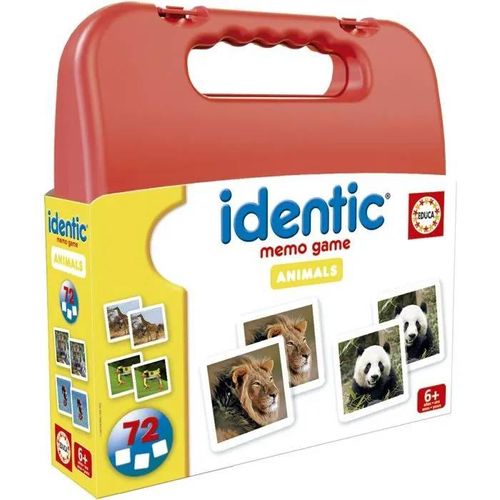 Identic Animaux - Jeu De Mémoire - Educa - 72 Cartes, Développe Mémoire Et Attention - Dès 3 Ans