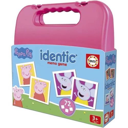 Identic Peppa Pig - Jeu De Mémoire - Educa - 72 Cartes, Développe Mémoire Et Attention - Dès 3 Ans