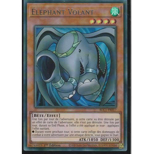 Carte Yu-Gi-Oh - Eléphant Volant - Blc1-Fr017 - Ultra-Rare - Titre Argenté - Bataille De Légende -