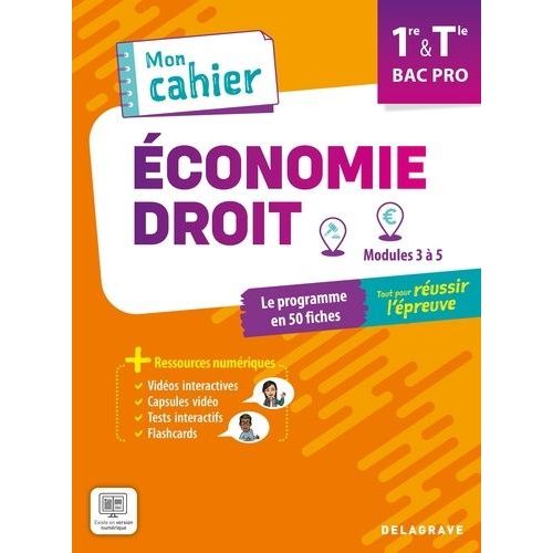 Mon Cahier D'économie-Droit 1re, Tle Bac Pro