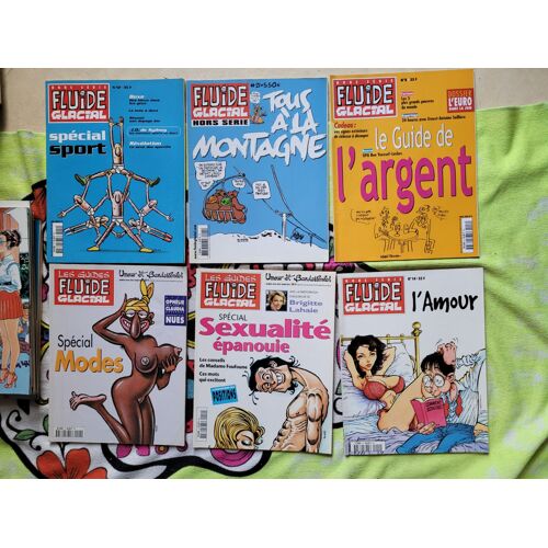 Lot De 14 Magazines De Fluide Glacial Hors Série : Les Guides Fluide Glacial ( 1,2,4,5 ) Et Hors Série Fluide Glacial ( 8,9,10,12,13,14,16,17,21,24 ).