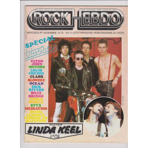 Rock Hebdo N°32 Clash Cover Poster Linda Keel