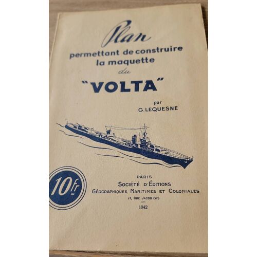 Plan Permettant De Construire La Maquette Du Volta Par G. Lequesne. 1942. Intact.