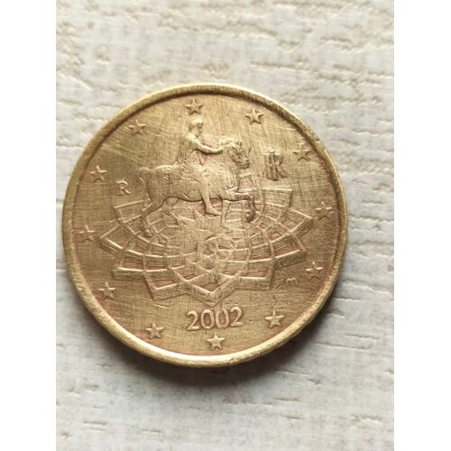 Pièce Rare 50 Centimes D'euros Italie 2002