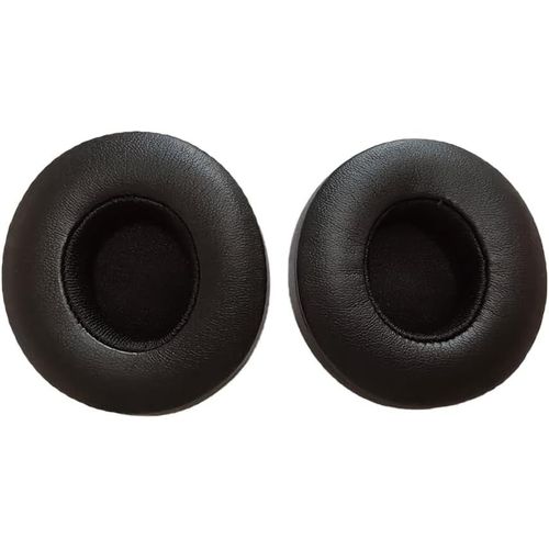 KALANKA-Coussinets d'oreille pour Beats Solo 2/3 Wireless Casque, Oreillette de Remplacement pour Beats Solo 3/2, Cuir Souple (Noir)