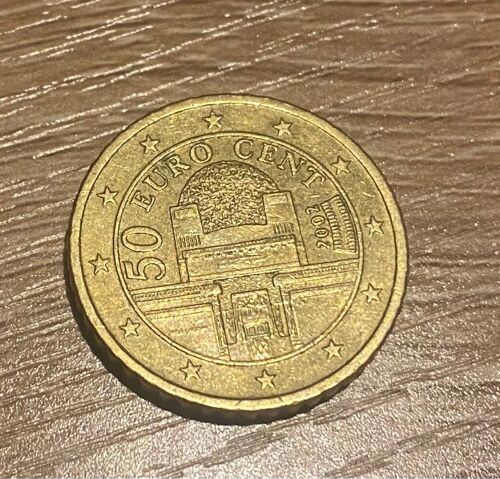 Pièces 50 Centimes 2002 Rare
