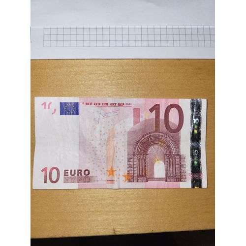 Billet 10 Euros Bce Ecb Ezb Ekt Ekp Eyp De 2002 À Collectionner. État Correct.