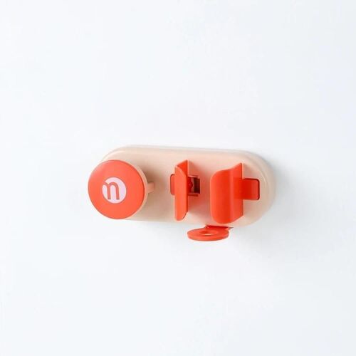 Porte-brosse à dents de salle de bain-mural,automatique,2 pcs,,rose orange