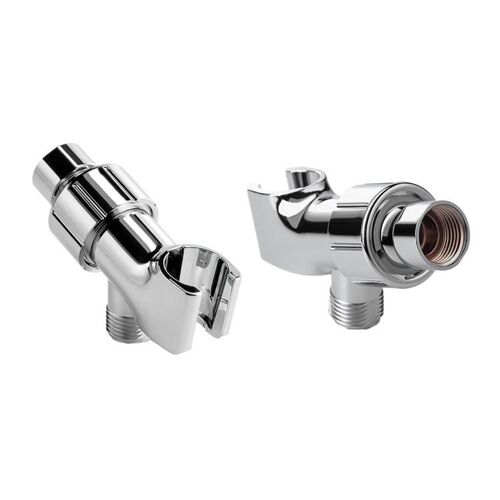 Support de douche encastré-2 connecteurs coudés en plastique de