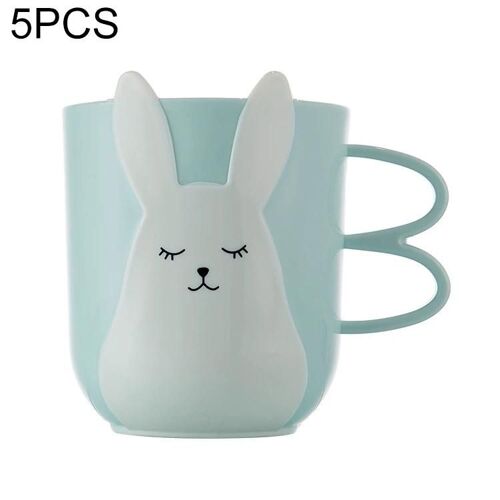 Tasses De Rince-Bouche Mignonnes-5 Tasses De Brossage En Plastique Avec Poignée,(Poudre Nordique)